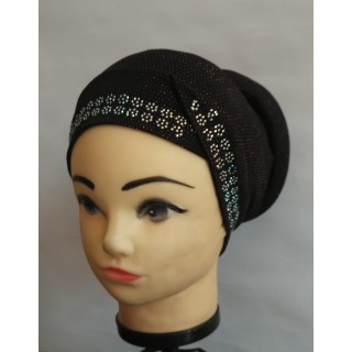  Designer Bonnet Cap - Black